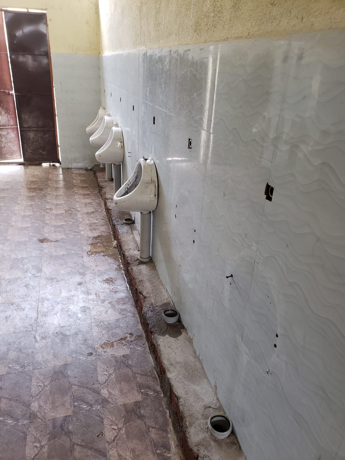 The toilet block at Miyapur ZP School before restoration